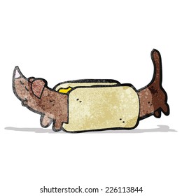 cartoon hotdog