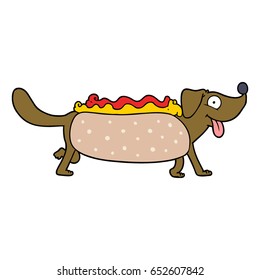 cartoon hotdog