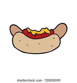cartoon hotdog