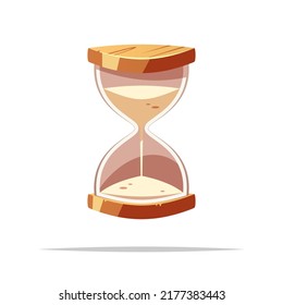 Cartoon hourglass vector isolated illustration