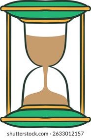 Cartoon hourglass vector, perfect for time, countdowns, deadlines, productivity, and educational or game-themed designs. Isolated on white
