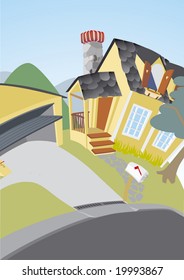 cartoon house