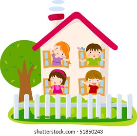 cartoon house