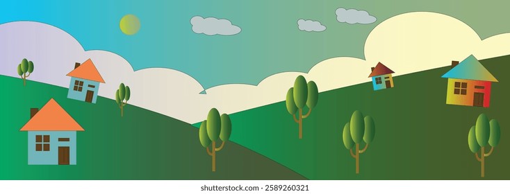 cartoon house cartoon , baground  cartoon house , baground tree cartoon