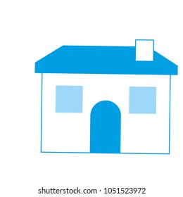 cartoon house home architecture chimney