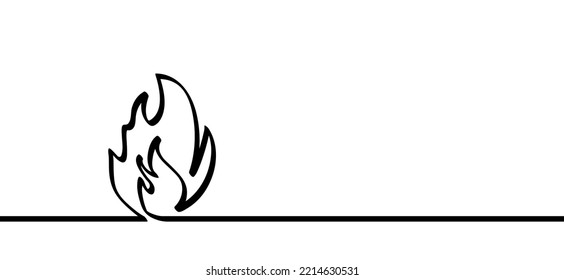 Cartoon house, home or work flame line pattern. Fire logo or symbol. Business concept. Vector flames icon or symbol. Burn, ablaze logo. Drawing flaming line. gas tap closed, Climate crisis.