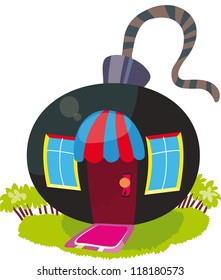 cartoon house icon