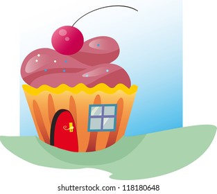 cartoon house icon