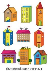 cartoon house icon