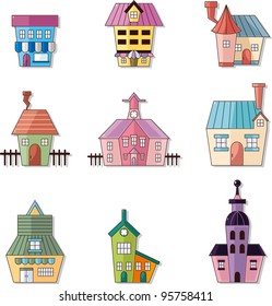 cartoon house icon
