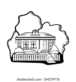 cartoon house illustration