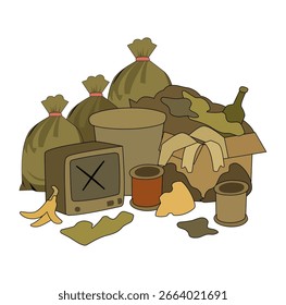  Casa de dibujos animados Junk Simple Logo Design Icon Digital