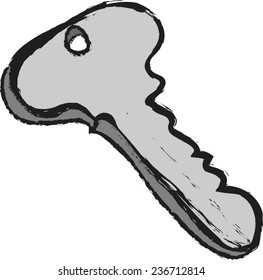 cartoon house key vector