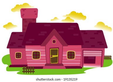 Cartoon House - Vector