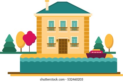 Cartoon house vector
