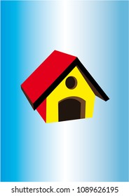 cartoon house vector drawing