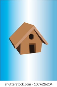 cartoon house vector drawing