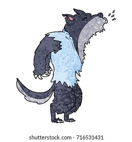 cartoon howling werewolf