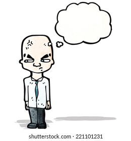 cartoon huge brain man