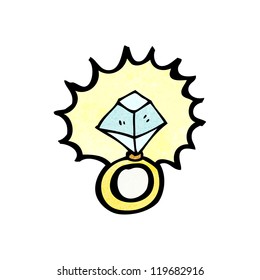 cartoon huge engagement ring