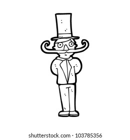 cartoon huge mustache man