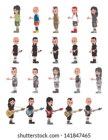 cartoon human all set