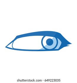 cartoon human eye look style