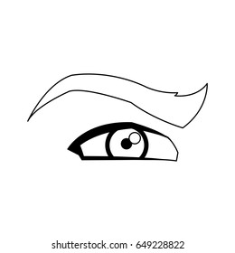 cartoon human eye look style