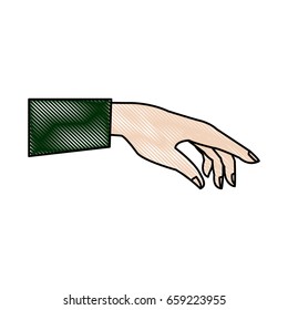 cartoon human hand man gesture icon