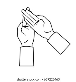 cartoon human hand man gesture icon