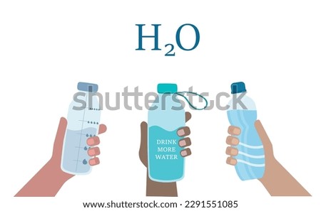 Cartoon Human Hands Holding Glasses.Set Drink Vector illustration of Icon