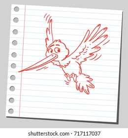 Cartoon hummingbird