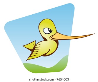 Cartoon of hummingbird
