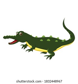 Cartoon of hungry crocodile character