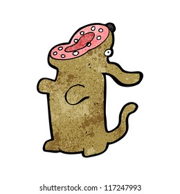 cartoon hungry dog