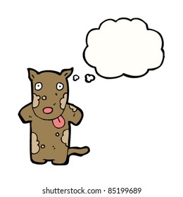 perro hambriento de dibujos animados