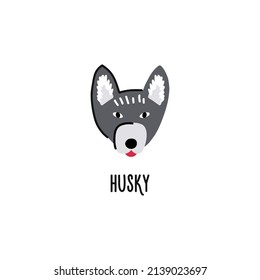 Cartoon Husky dog clip art