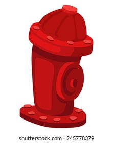 Cartoon hydrant on a white background
