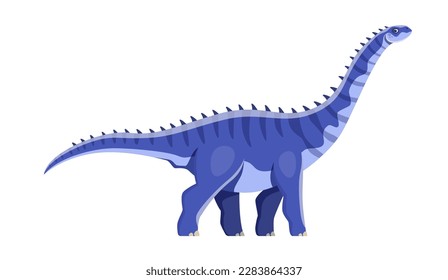 Cartoon Hypselosaurus dinosaur character, cute dino of kids Jurassic park, vector toy animal. Funny cartoon Hypselosaurus dinosaur character for paleontology education or extinct dino collection