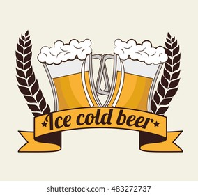 cartoon ice cool beer design design