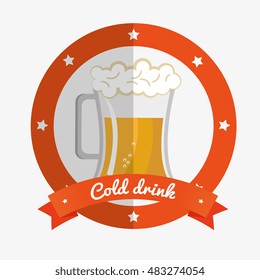 cartoon ice cool beer design design