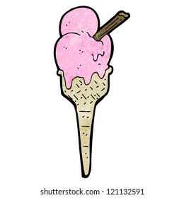 helado de dibujos animados
