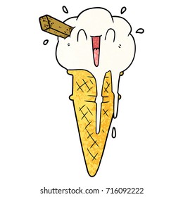 helado de dibujos animados