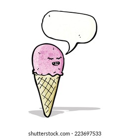 cartoon ice cream cone character