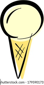 Cartoon-Eis-Creme in einer Steinvektorgrafik