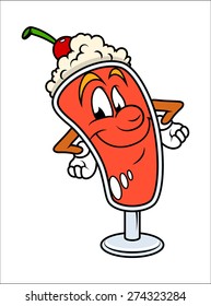 Cartoon Ice Cream Cup Vector