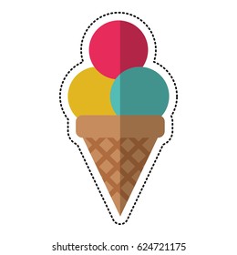 cartoon ice cream sweet sundae