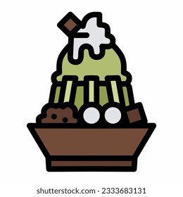 Cartoon of ice cream vector icon for web design isolated on white background