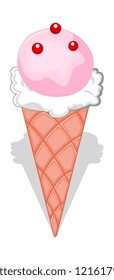 Cartoon Ice Cream Vector Illustration