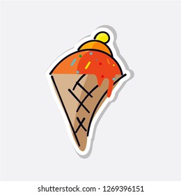 cartoon ice cream.vector illustration
